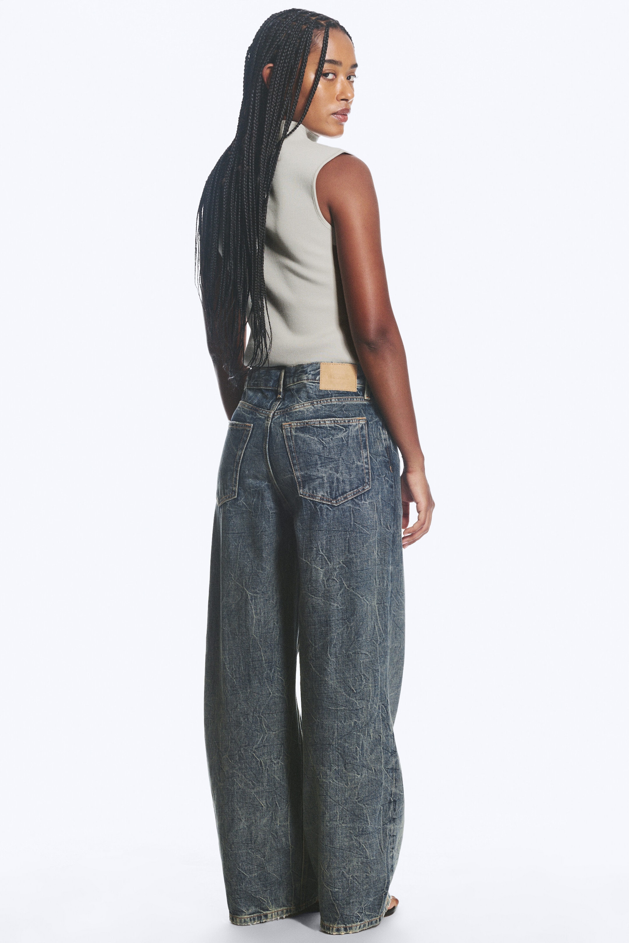 Tuscon Blue - Medium Blue - Dynasty Low Rise Loose Wide Jeans - 3