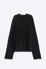 Black - Loose wool blend jumper - 0