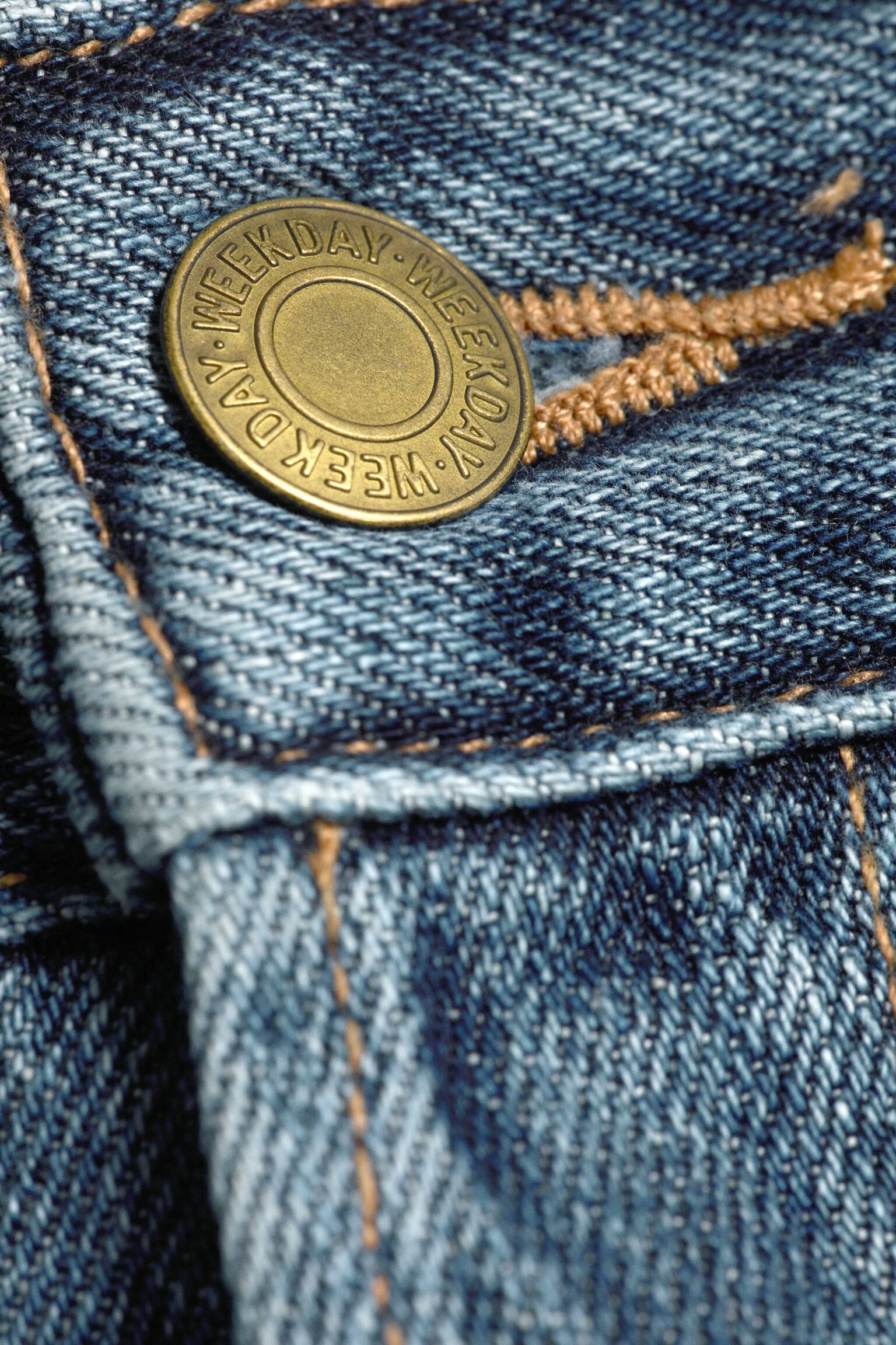 Space Mid Rise Relaxed Straight Dart Jeans - Spotted Blue - Dark Blue - 4