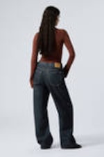 Blue Rinse - Dark Blue - Dynasty Low Rise Loose Wide Leg Jeans - 3