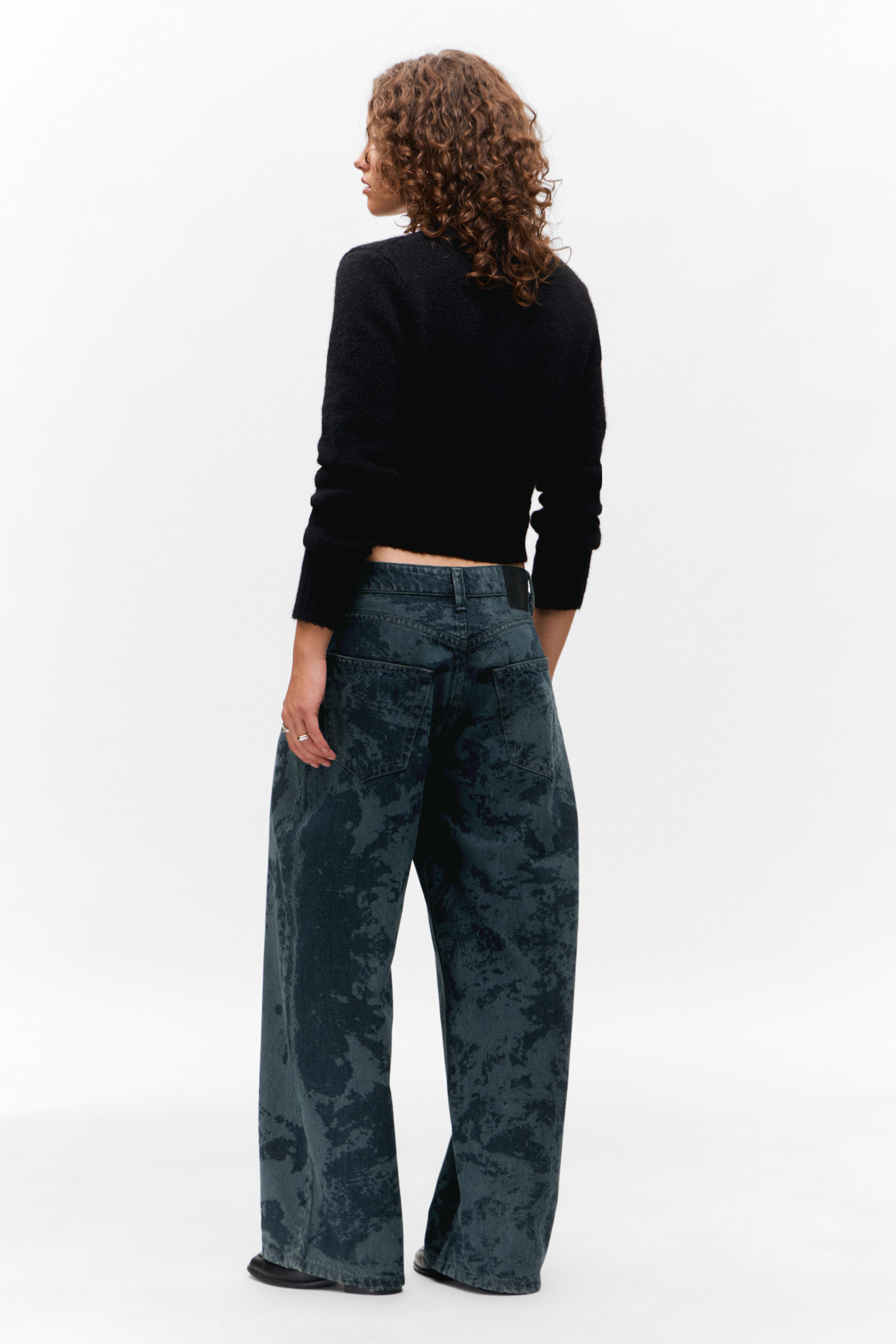 Aegean tie dye - Peggy Low Rise Loose Baggy Leg Jeans - 3