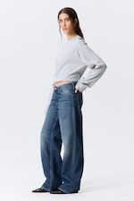 Mine Blue - Middelblauw - Lage loose-fit jeans Ampel - 2