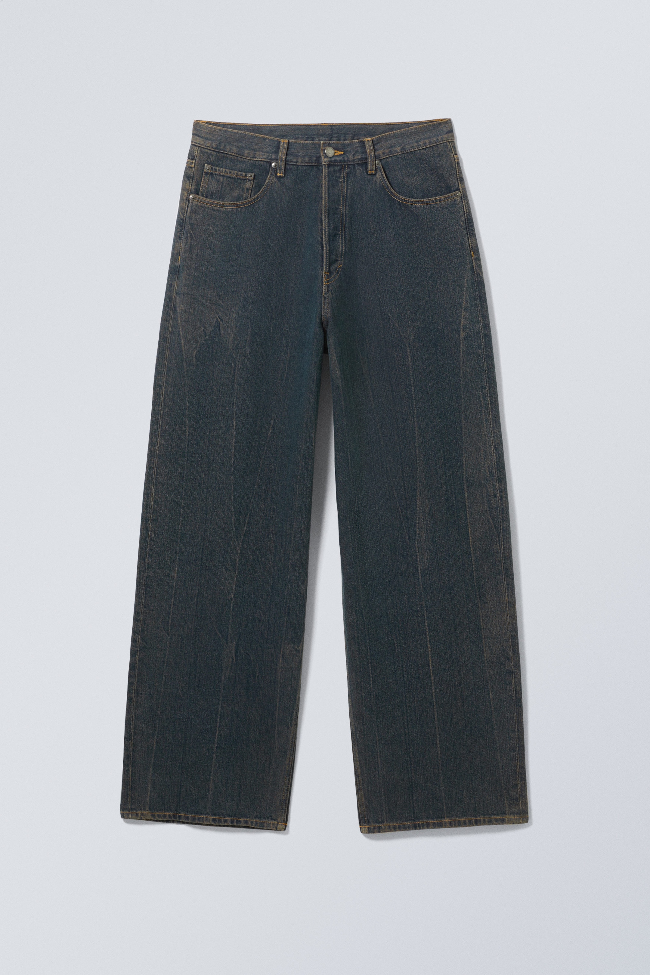 Como – Blau - Astro Mid Waist Loose Baggy Unisex Jeans - 0