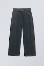 Como – Blau - Astro Mid Waist Loose Baggy Unisex Jeans - 0