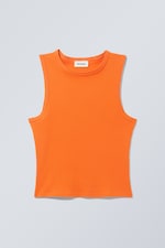 Orange - Clean Fitted Tank Top - 0