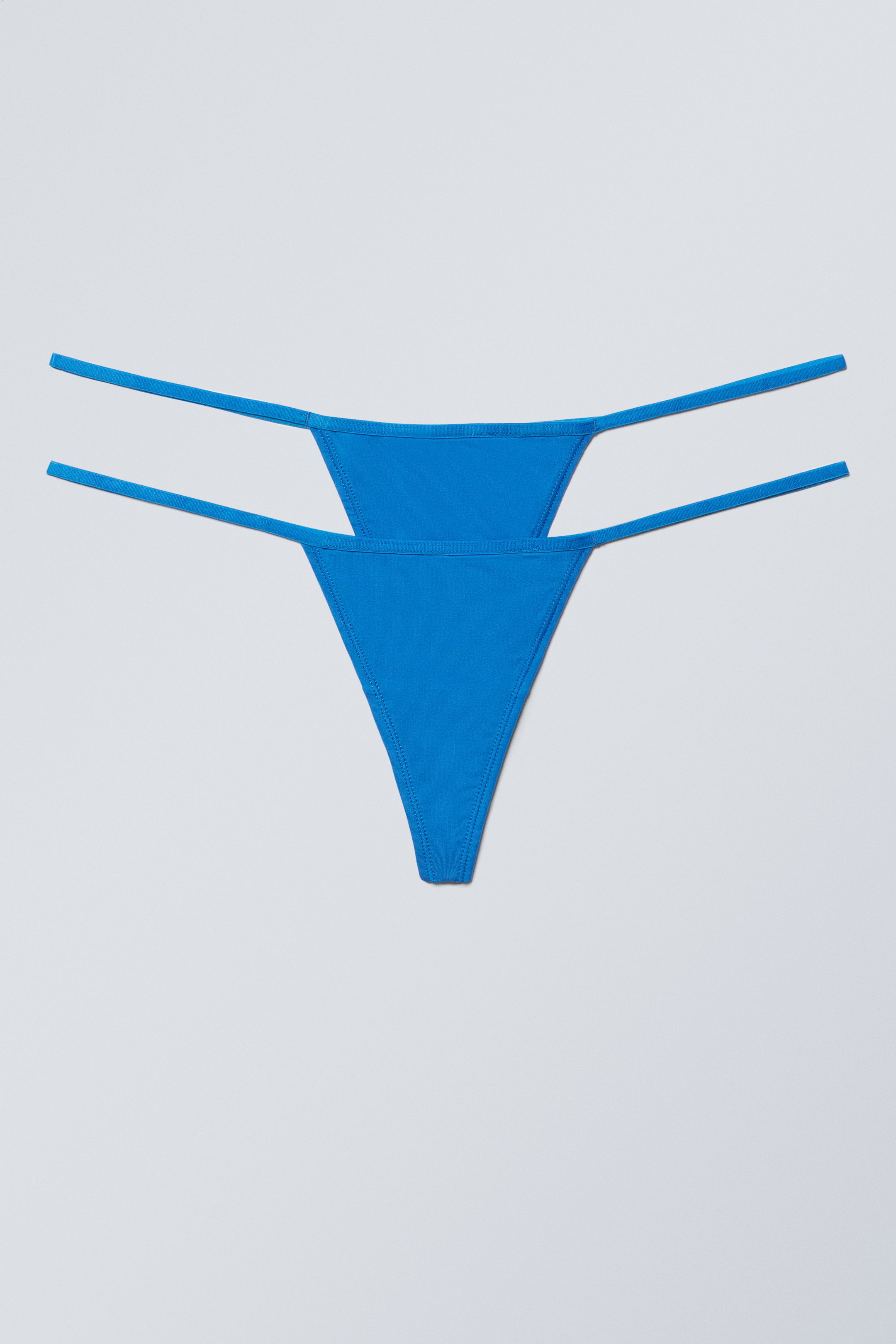 Bright Blue - 2-pack Minimal Thongs - 0
