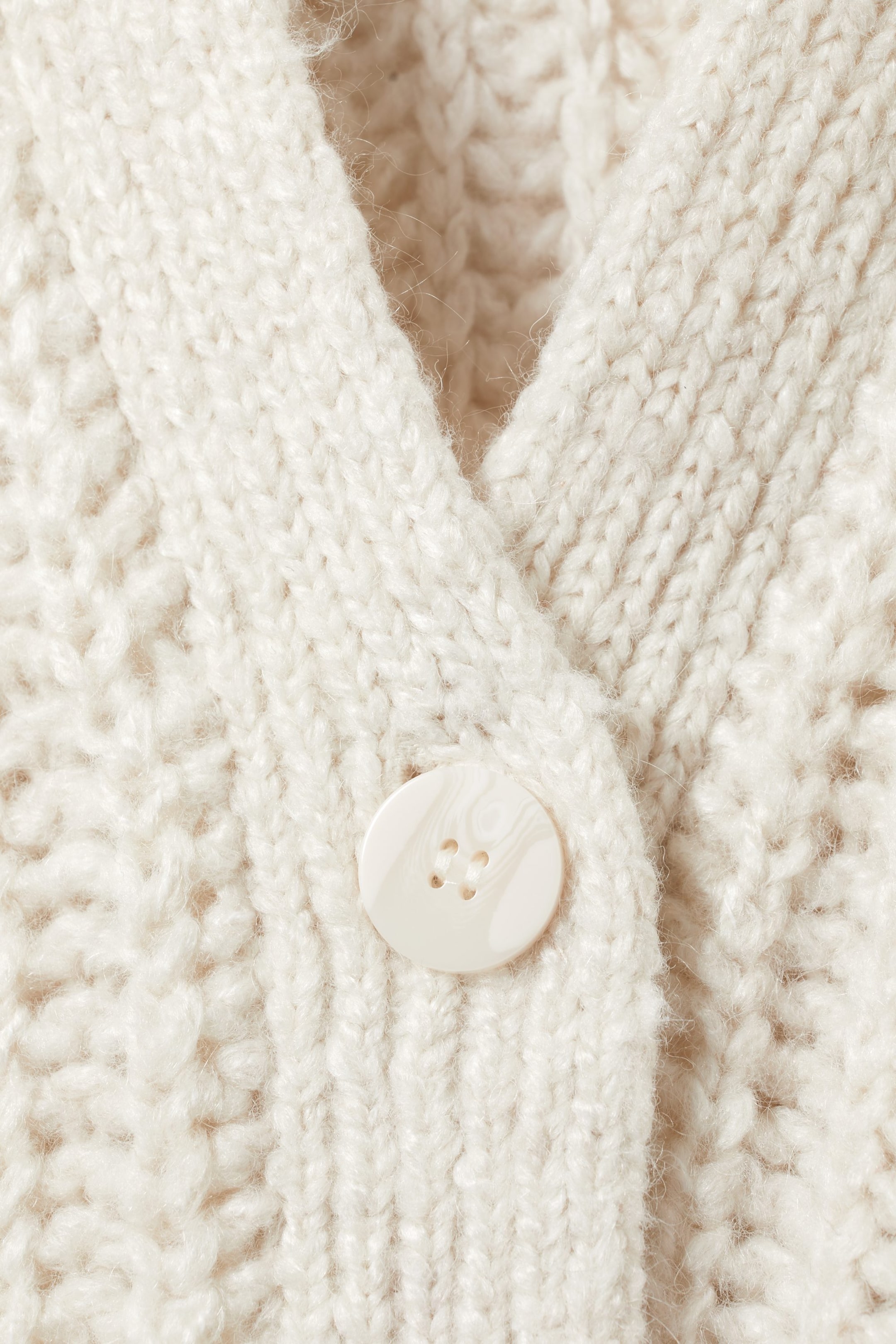 Cream White - Leyla Oversized Cardigan - 2