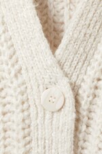 Cream White - Leyla Oversized Cardigan - 1