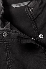 Black - Structured Asymmetric Cotton Top - 4