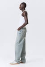 Brick Blue - Light Blue - Galaxy Loose Straight Leg Jeans - 6