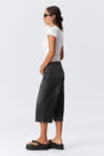 Ash Black - Ample Low Loose Denim Shorts - 2