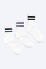 Weiß gestreift - 3er-Pack gestreifte Sportsocken - 0