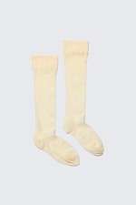 Light Yellow - Sheer Knee-High Stockings - 0