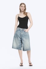 Black - 2-pack Slim V-neck Cotton Singlet - 1