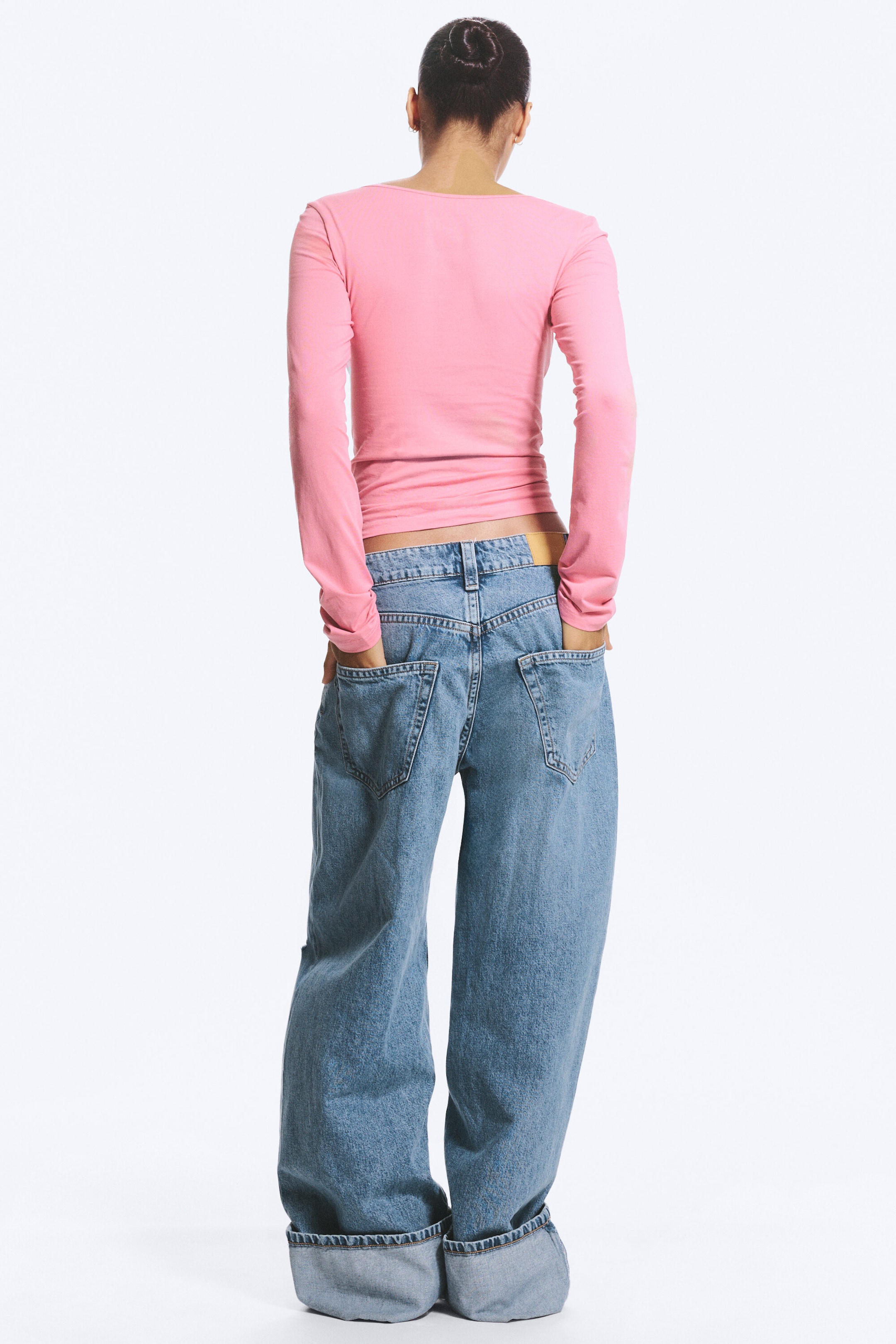 Lake Worn - Denim Blue Medium - Peggy Low Rise Loose Baggy Jeans - 4
