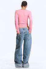 Lake Worn - Denim Blue Medium - Peggy Low Rise Loose Baggy Jeans - 4