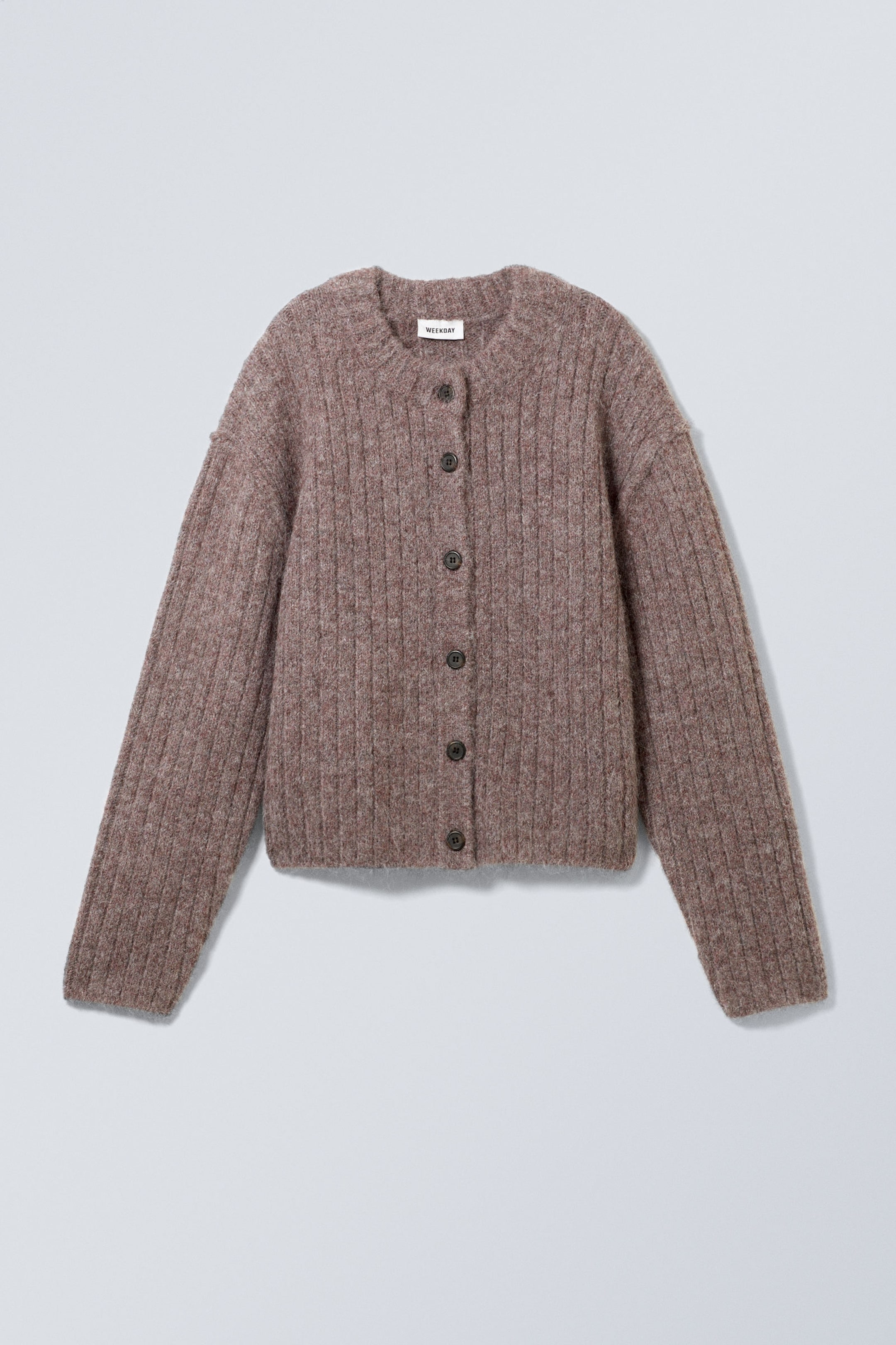 Dark Grey - Loose Knitted Cardigan - 1