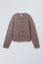 Dunkelgrau - Strickjacke mit entspannter Passform - 0