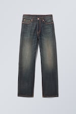 Swamp Blue - Galaxy Mid Waist Loose Straight Jeans - 1