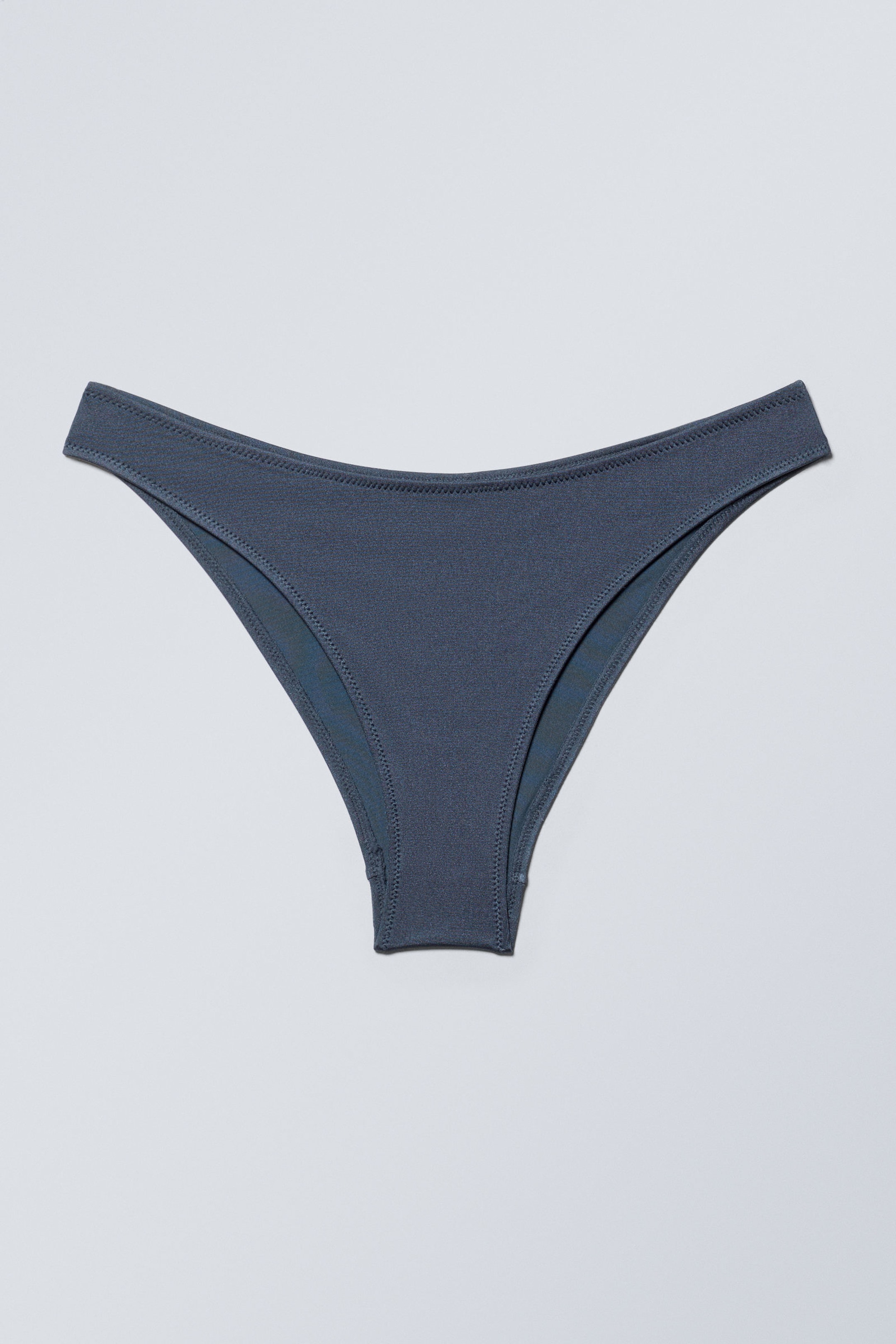 Donkerblauw - Bikinibroekje met ronde tailleband - 3