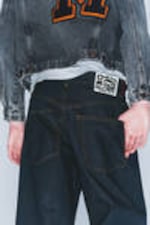 Blå - Looser Regular Waist Loose Straight Jeans - 4