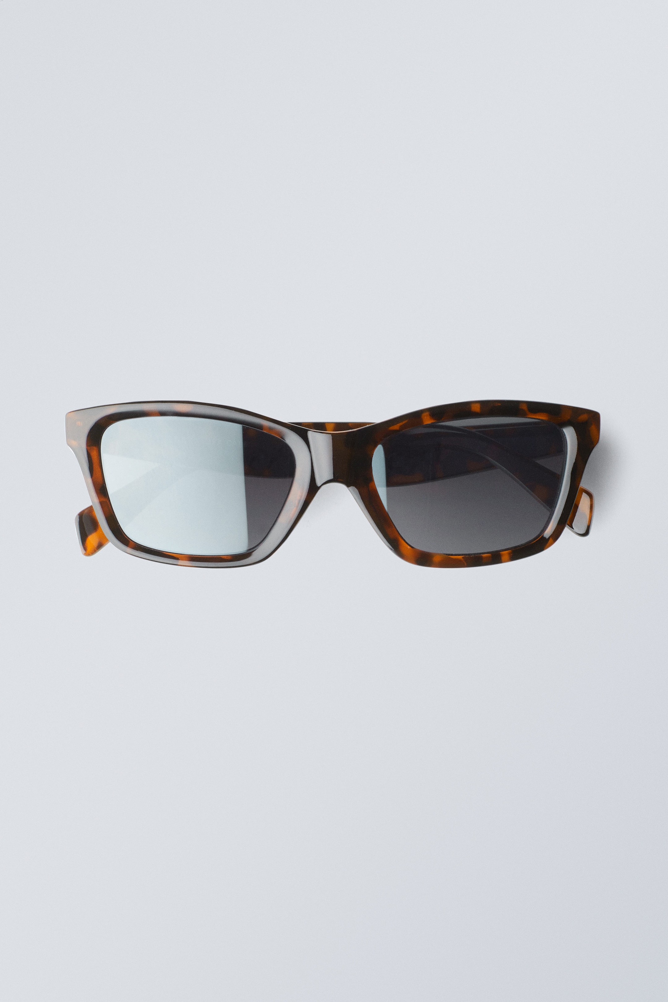 Skilpaddemønster - Mørke linser - Bold Rectangular Sunglasses - 1