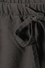 Dark Grey - Loose Fit Low Waist Washed Trousers - 5