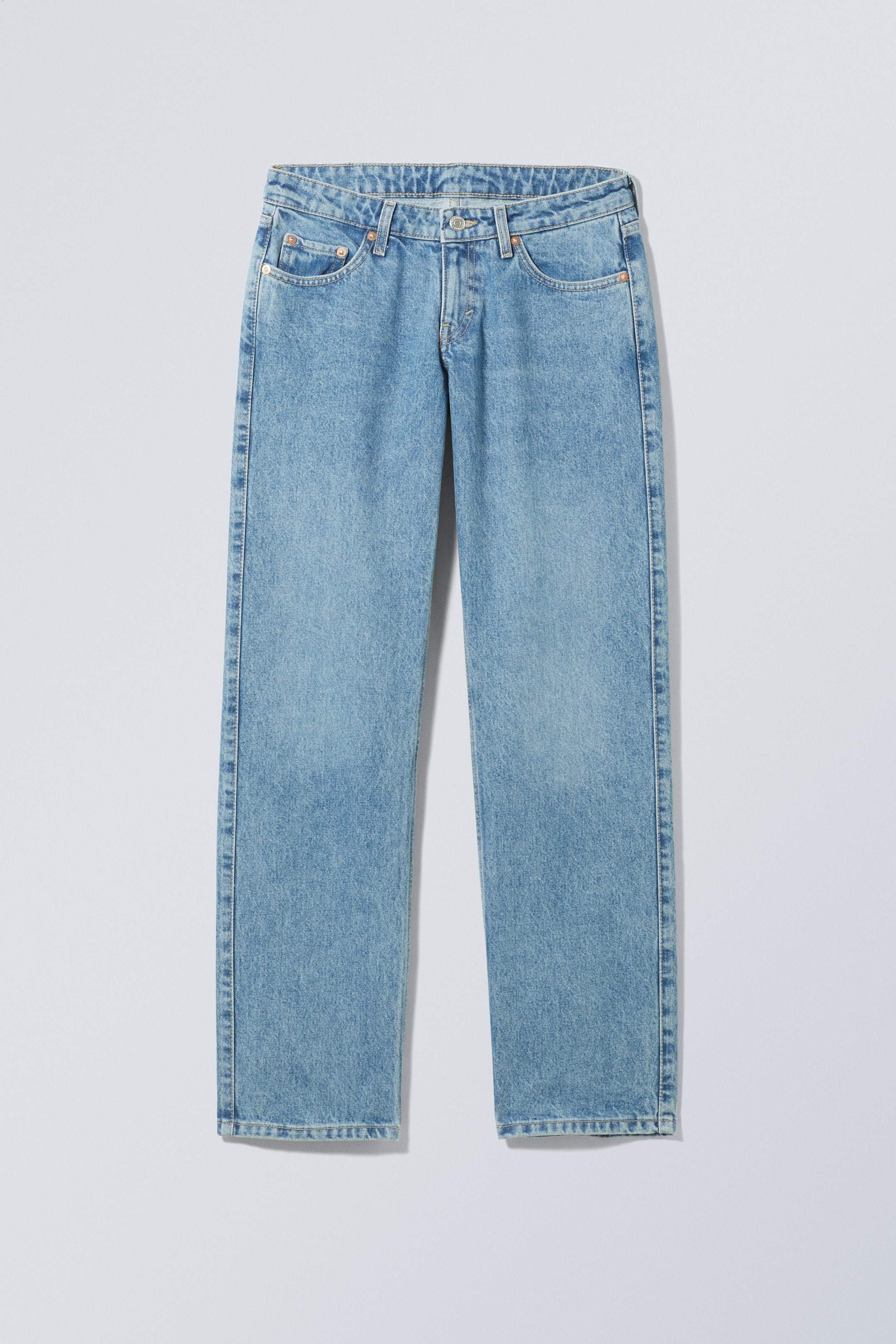 Verwaschenes Blau - Arrow Low Waist Regular Straight Jeans - 2