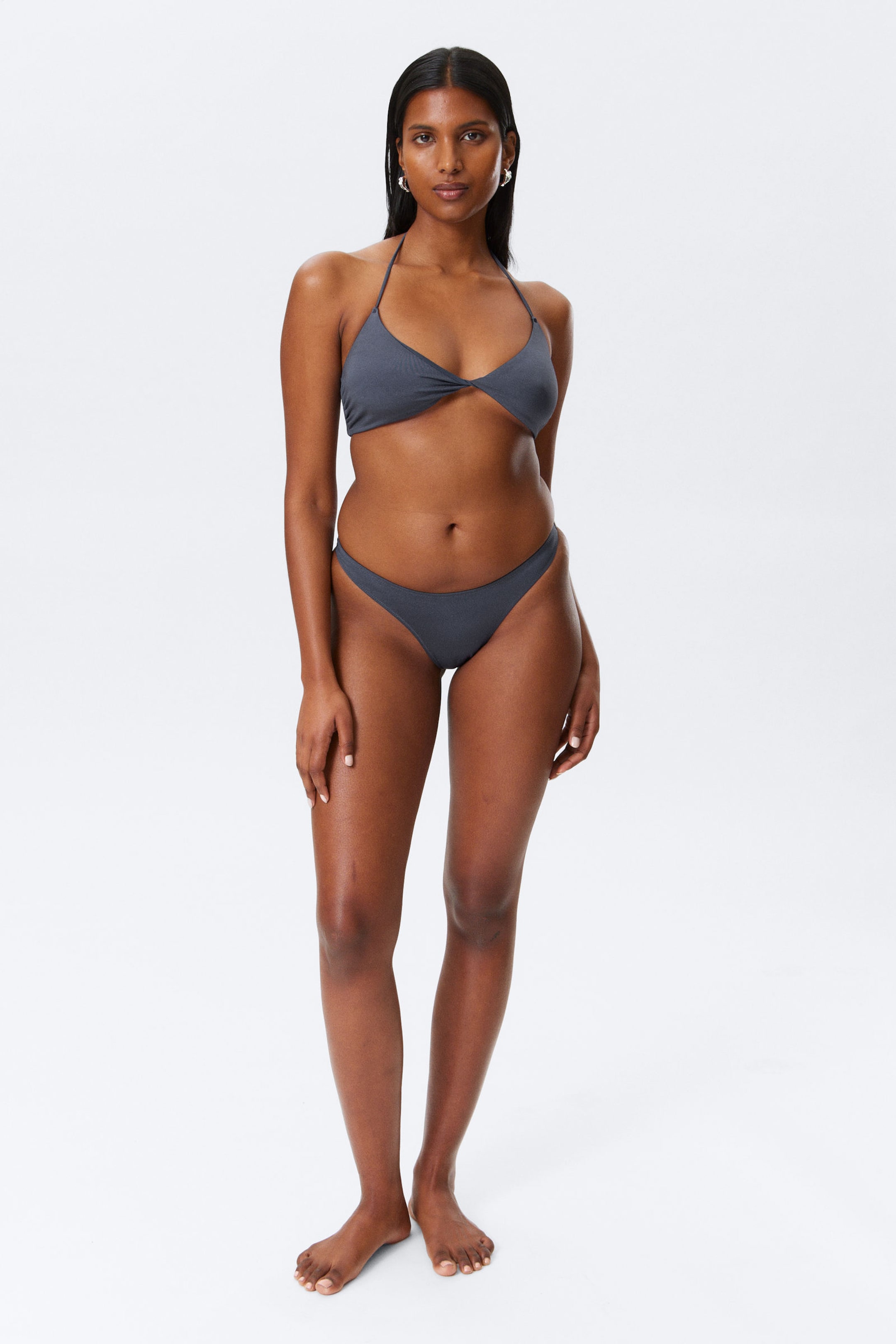 Dunkelblau - Neckholder Bikini-Oberteil - 2