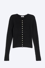 Black - Knitted Cardigan - 4