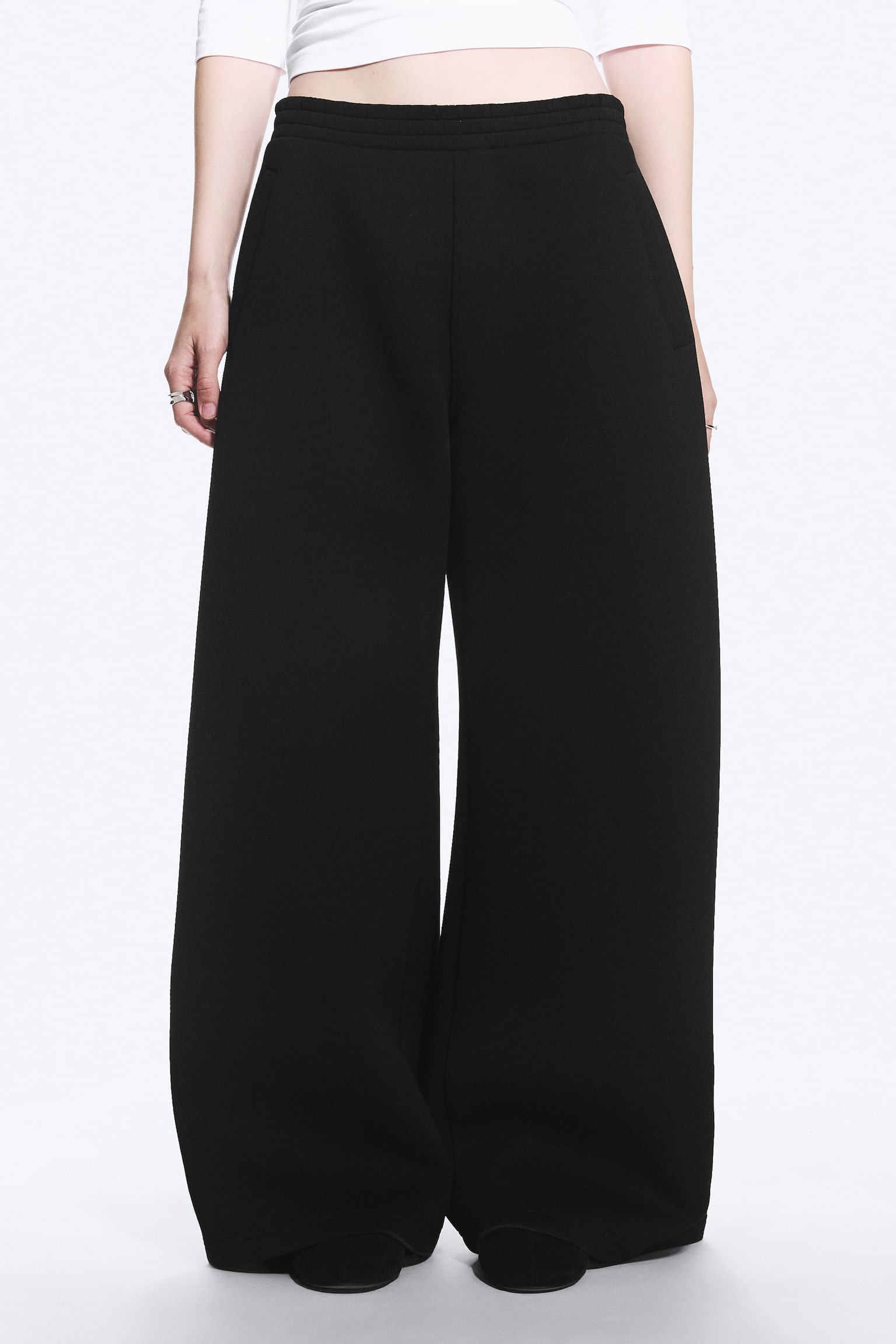 Relaxed Barrel Leg Scuba Sweatpants - Negro/Gris jaspeado/Burdeos/Gris jaspeado - 3