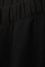 Zwart - Zachte bootcut broek met lage taille - 5