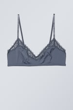 Dusty blue - Cleo triangle bralette - 0