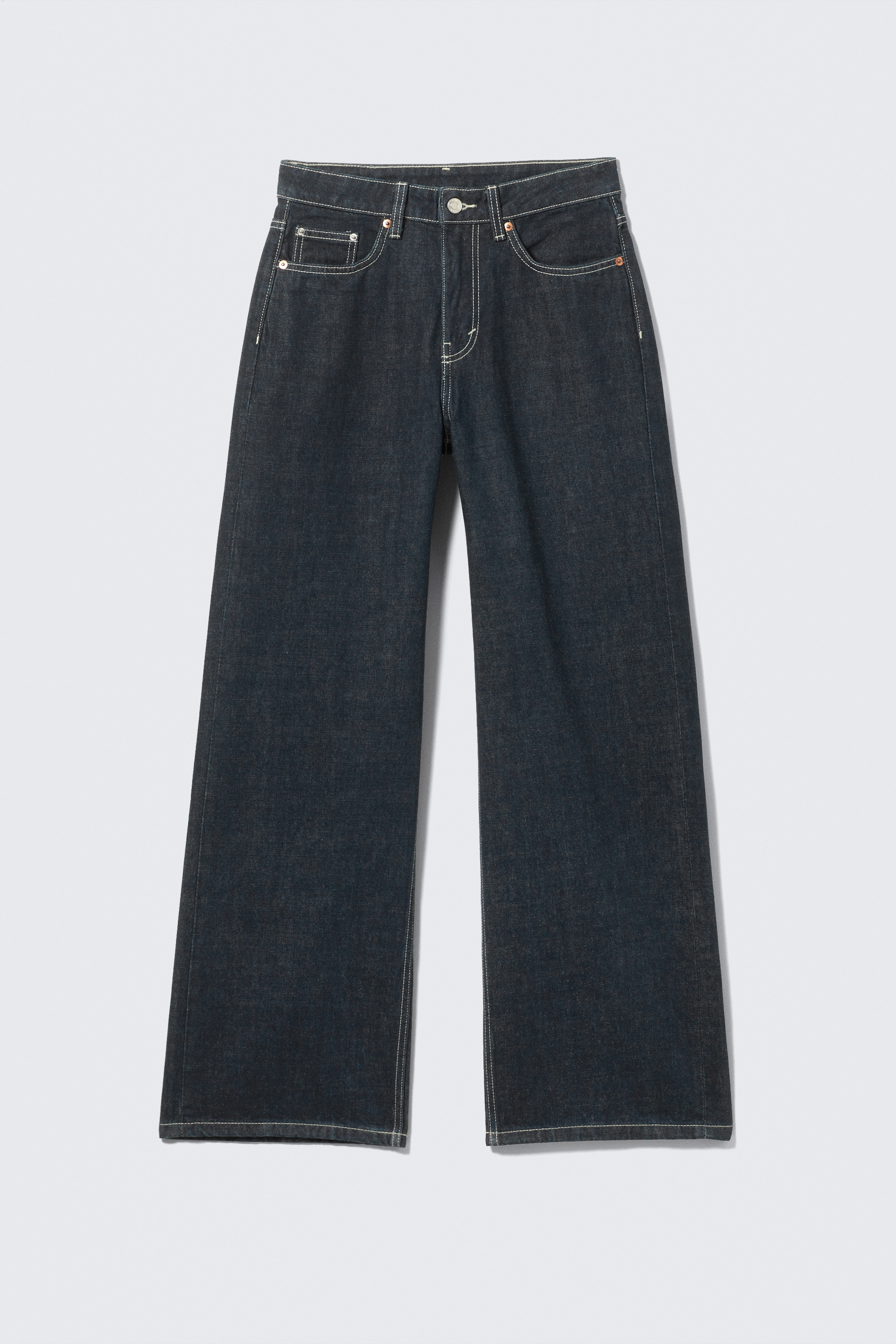 Ingrandisci l'immagine: Missy Low Rise Loose Straight Leg Jeans - Blue Rinse - Dark Blue - DONNA | H&M CH 6