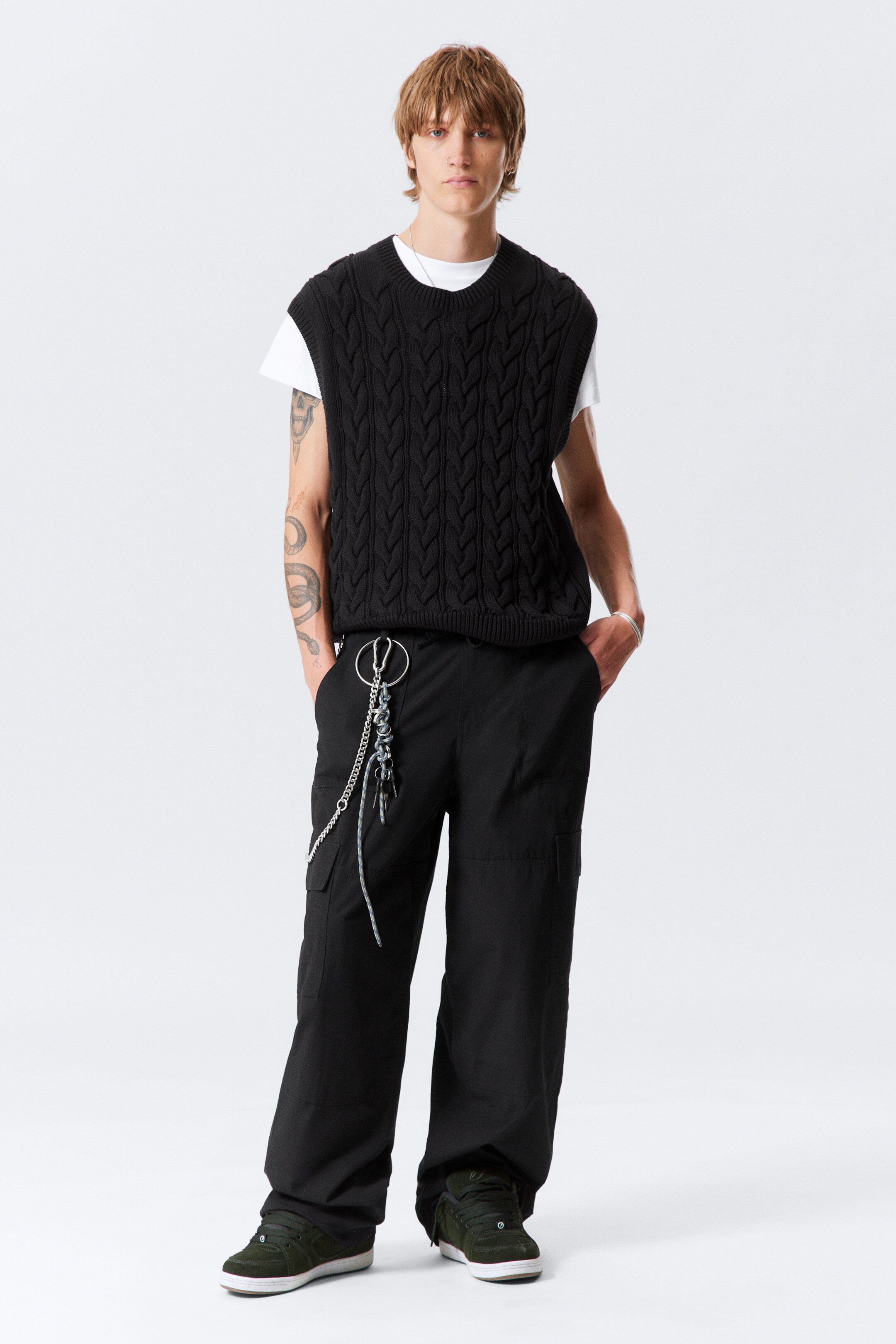 Visualizza immagine più grande: Gilet a trecce in cotone - Black - UOMO | H&M IT 2