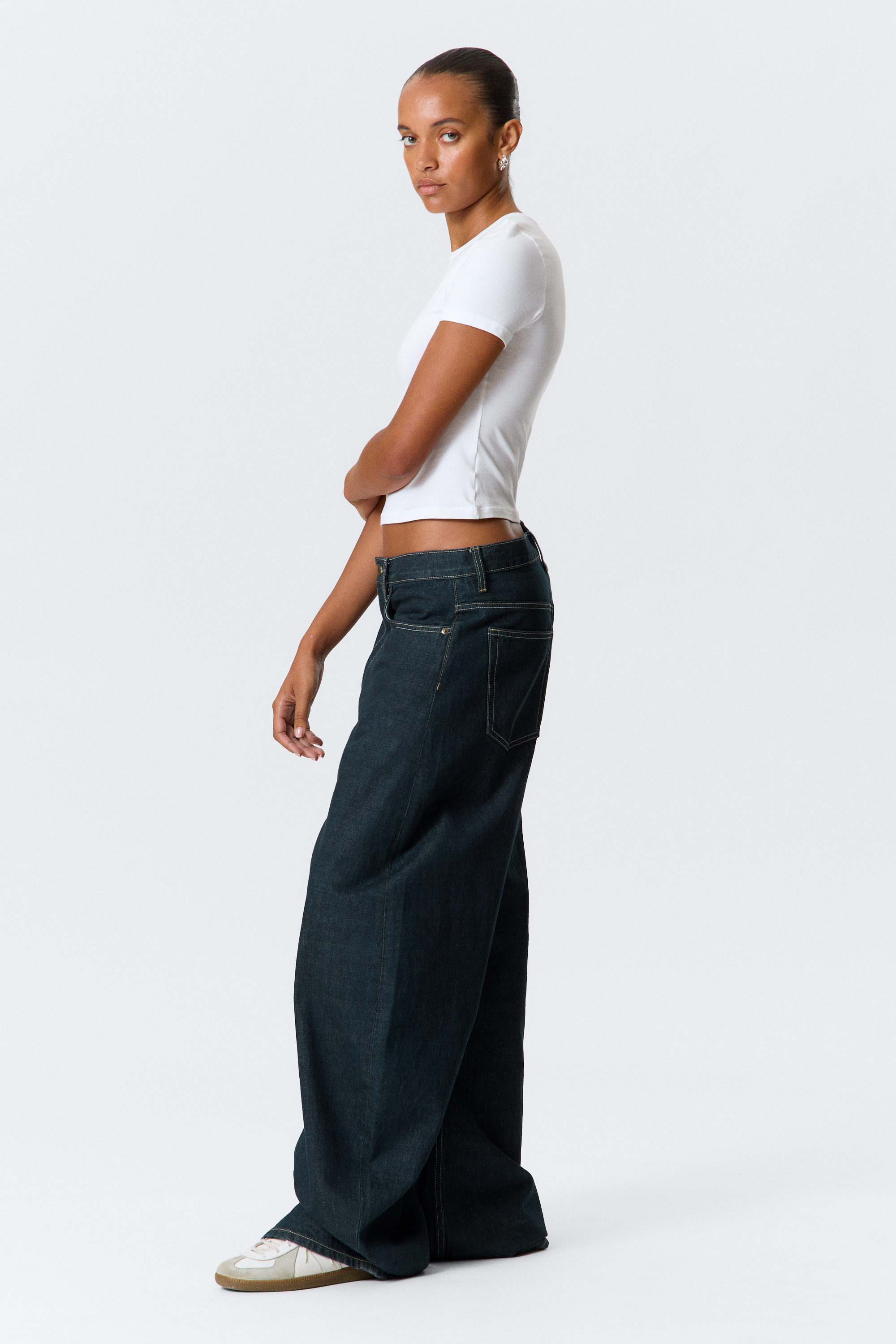 Blå - Solera Lediga Barrel Jeans - 9