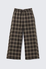 Checked Dark Brown - Relaxed Flannel Pyjama Trousers - 5