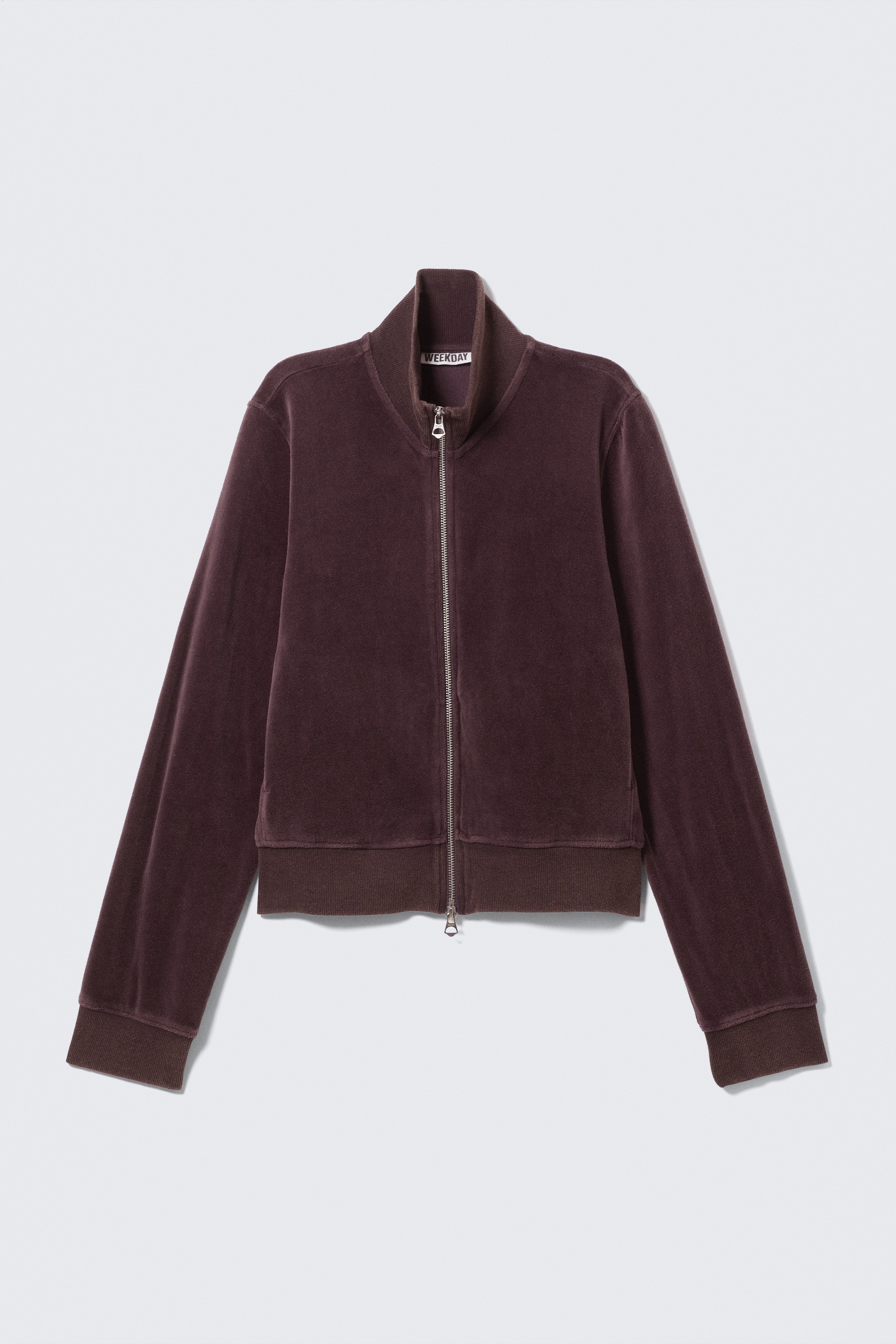 Washed Velvet Mini Jacket - Ciruela oscuro