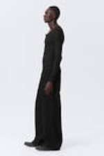 Black Rinse - Black - Astro Loose Baggy Leg Jeans - 5