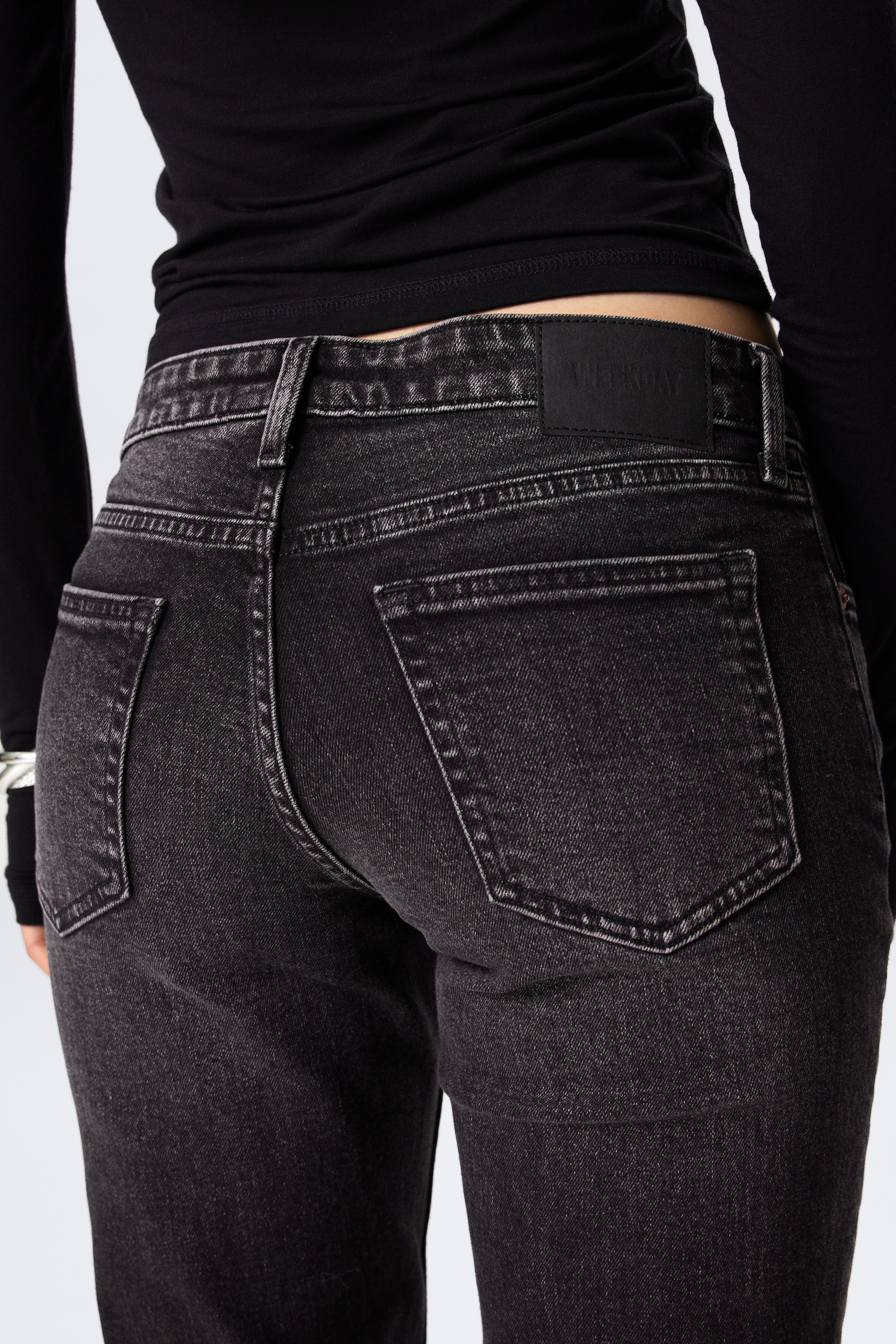 Jeans Bootcut Slim de Cintura Média - Paloma Preto - Preto/Azul Trovoada - Azul Escuro/Perseus Blue - Azul Médio - 6