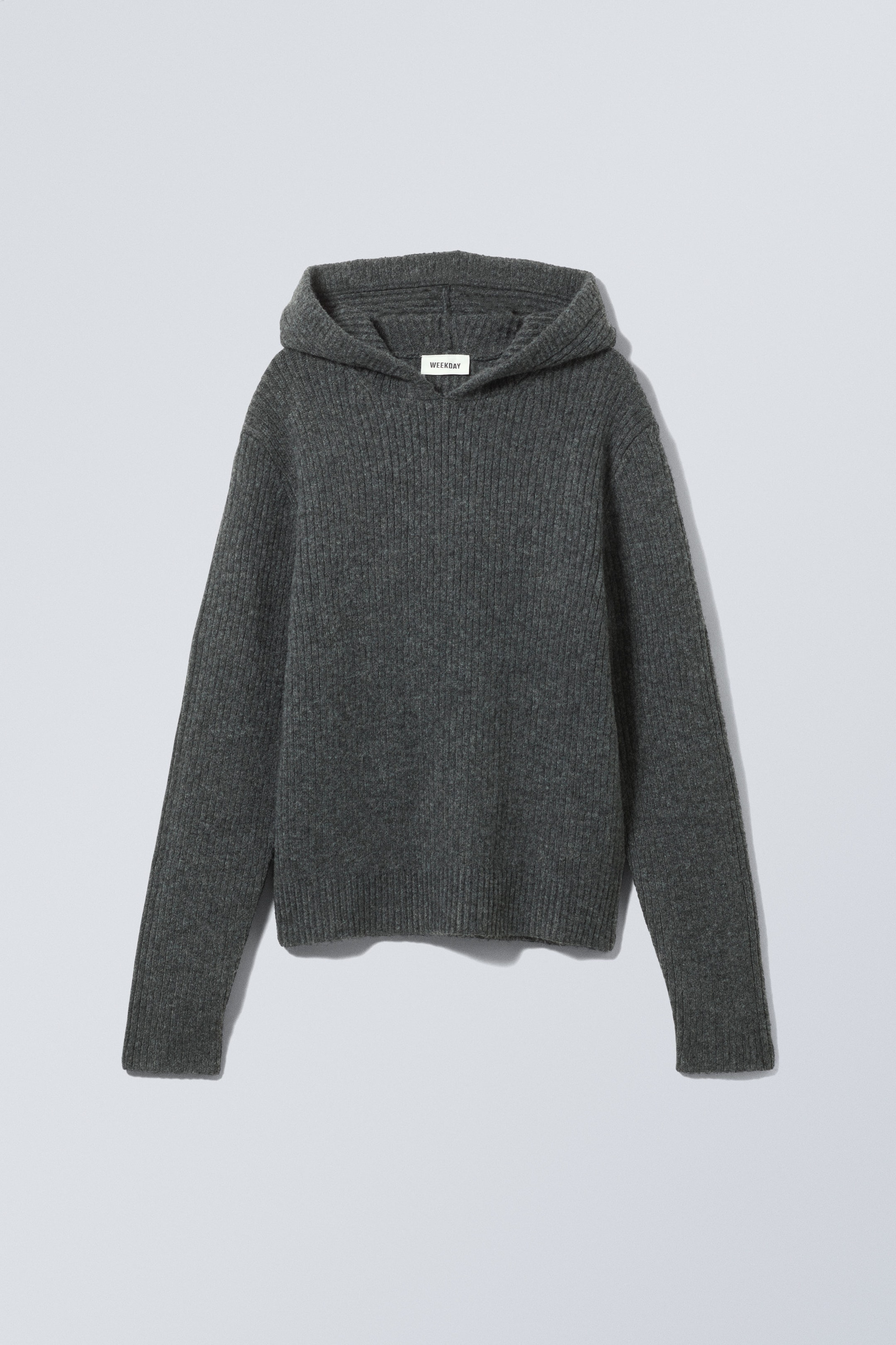 Dark Grey - Zuri Knit Hoodie - 1