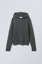 Dark Grey - Zuri Knit Hoodie - 0