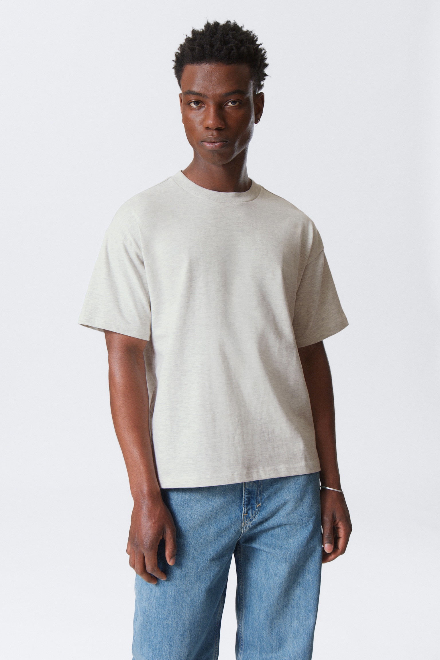 Great Boxy Heavyweight T-Shirt - Svetlosivá melírovaná/Black/White/Dark Navy Blue/Tmavomodrá/Light Grey/Khaki Green/Tmavosivá/Dark Green/Light Blue