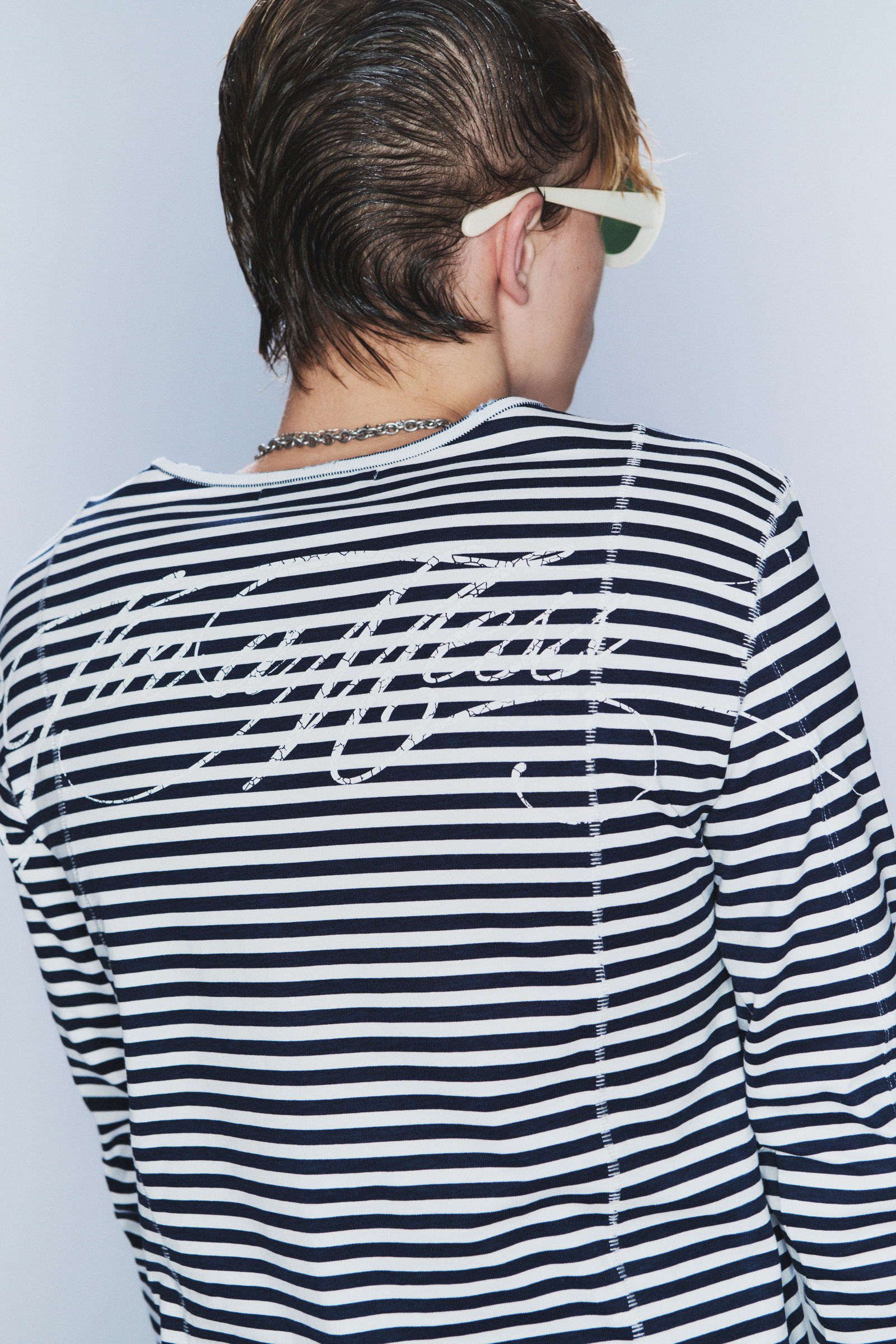 cm x lb fitted long-sleeved unisex t-shirt - Striped Black