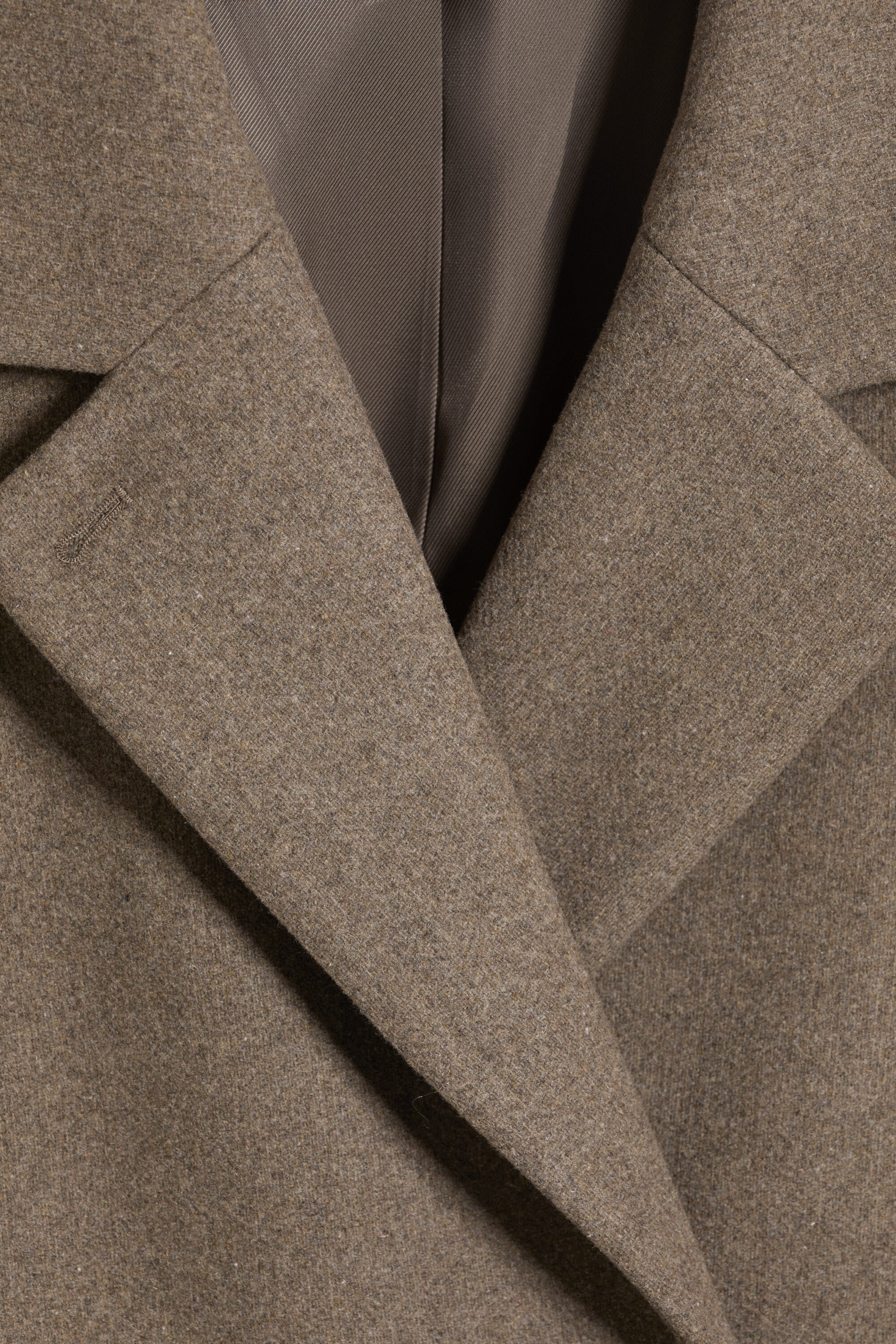 Brown Melange - LOGAN DOUBLE-BREASTED WOOL-BLEND COAT - 1