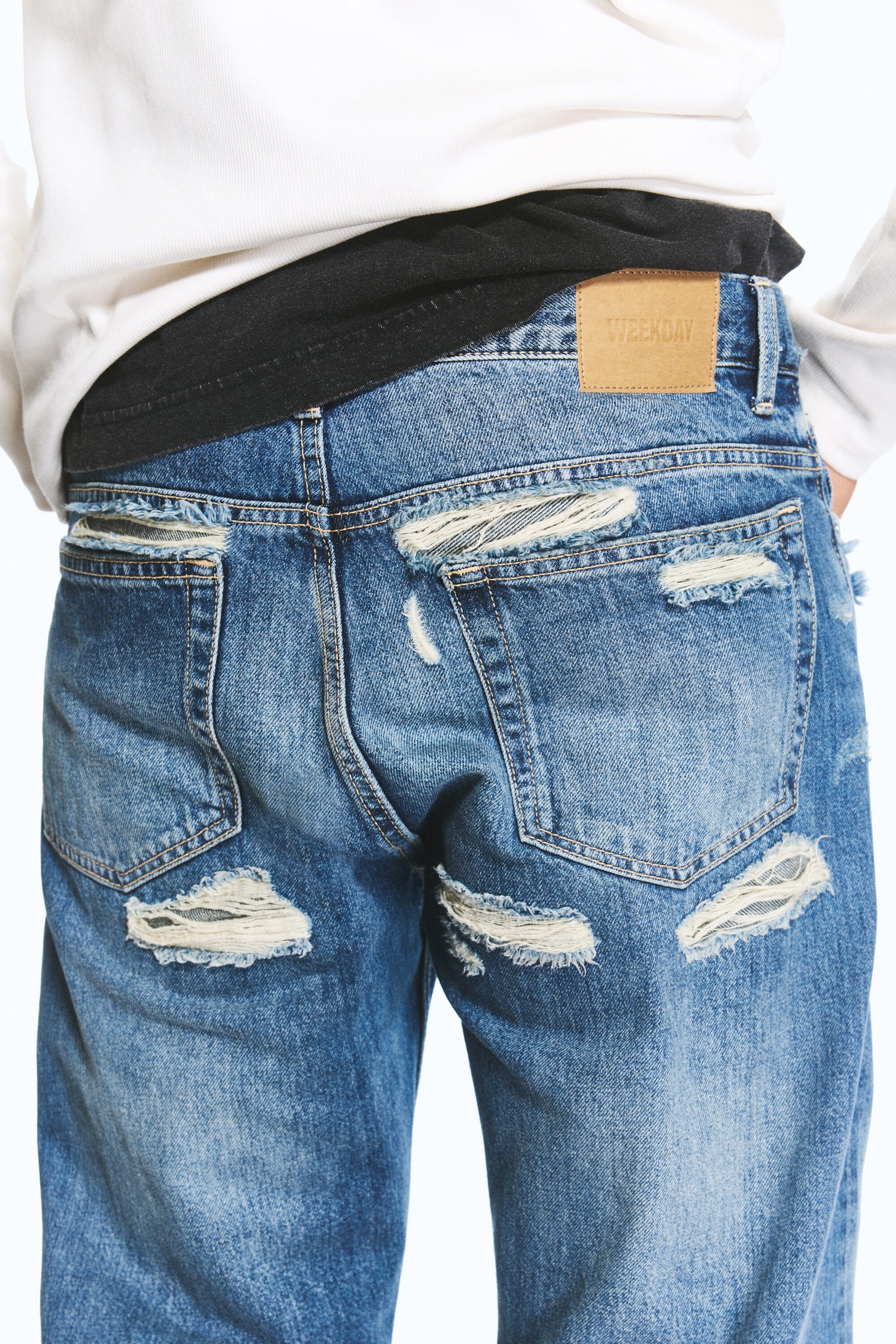 Blue Mist - SPACE MID RISE RELAXED STRAIGHT JEANS - 2