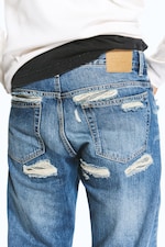 Blue Mist - SPACE MID RISE RELAXED STRAIGHT JEANS - 1