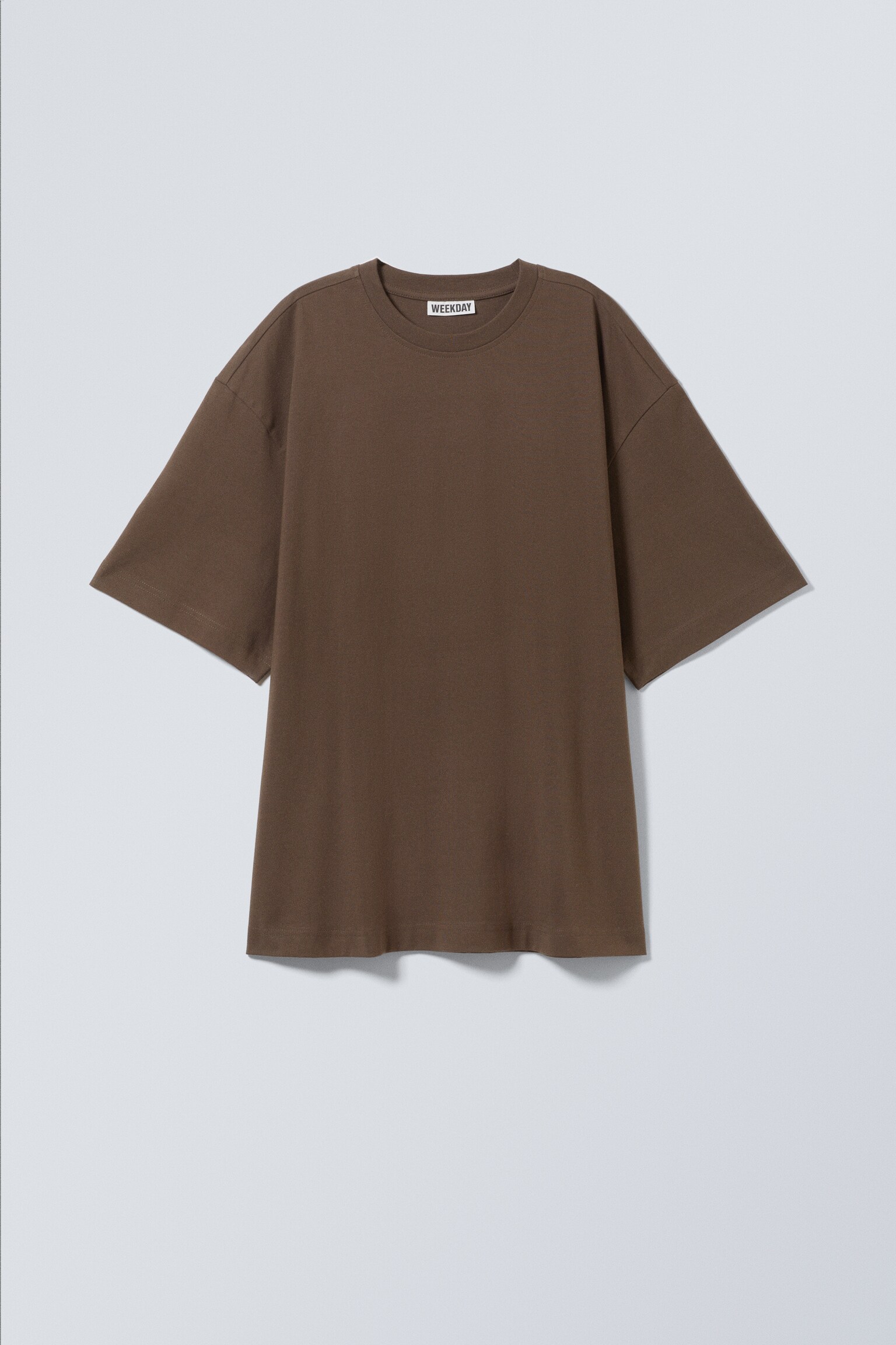 Oversized T-shirt - Donkerbruin/Wit/Fel oranje/Donkerblauw/Zwart