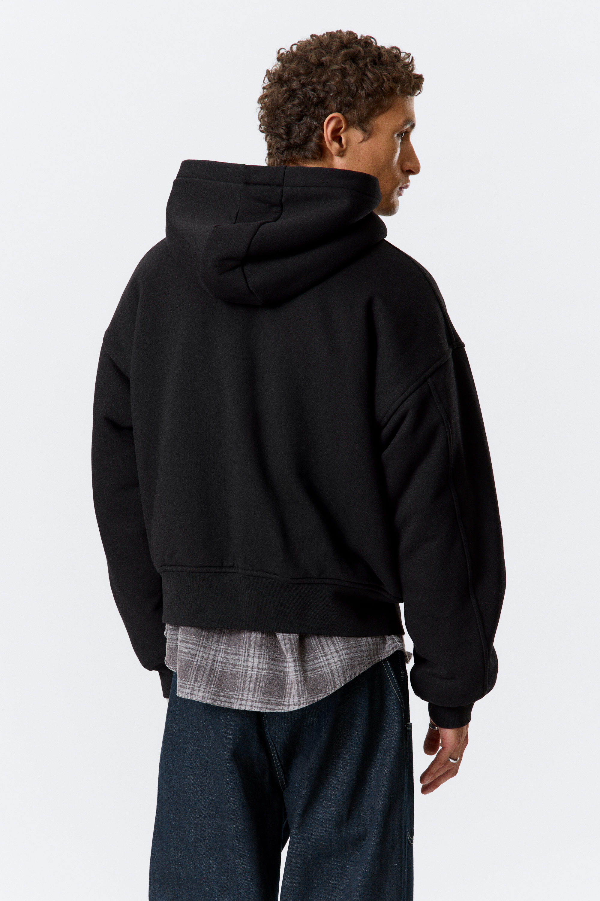 Noir - Sweat à capuche zippé doublé - 5