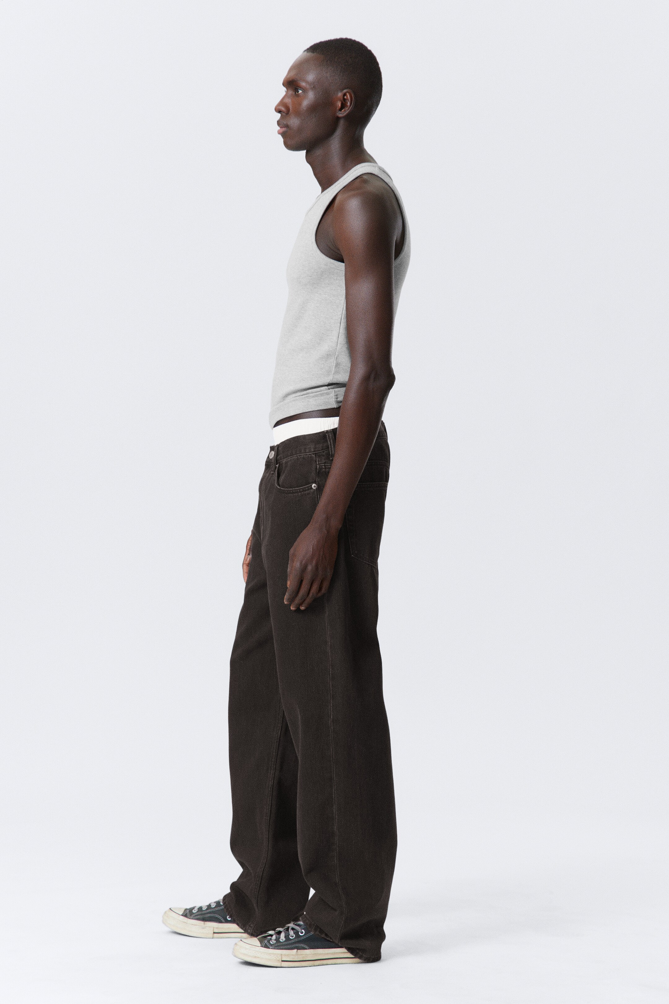 Ingrandisci l'immagine: Galaxy Loose Straight Leg Jeans - Tuned Black - Black - UOMO | H&M CH 8
